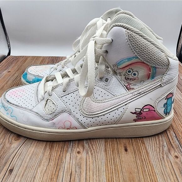 Nike Son Of Force AF1 Mid Custom Hand Painted Simpsons Sneakers Size 8 - Picture 8 of 11